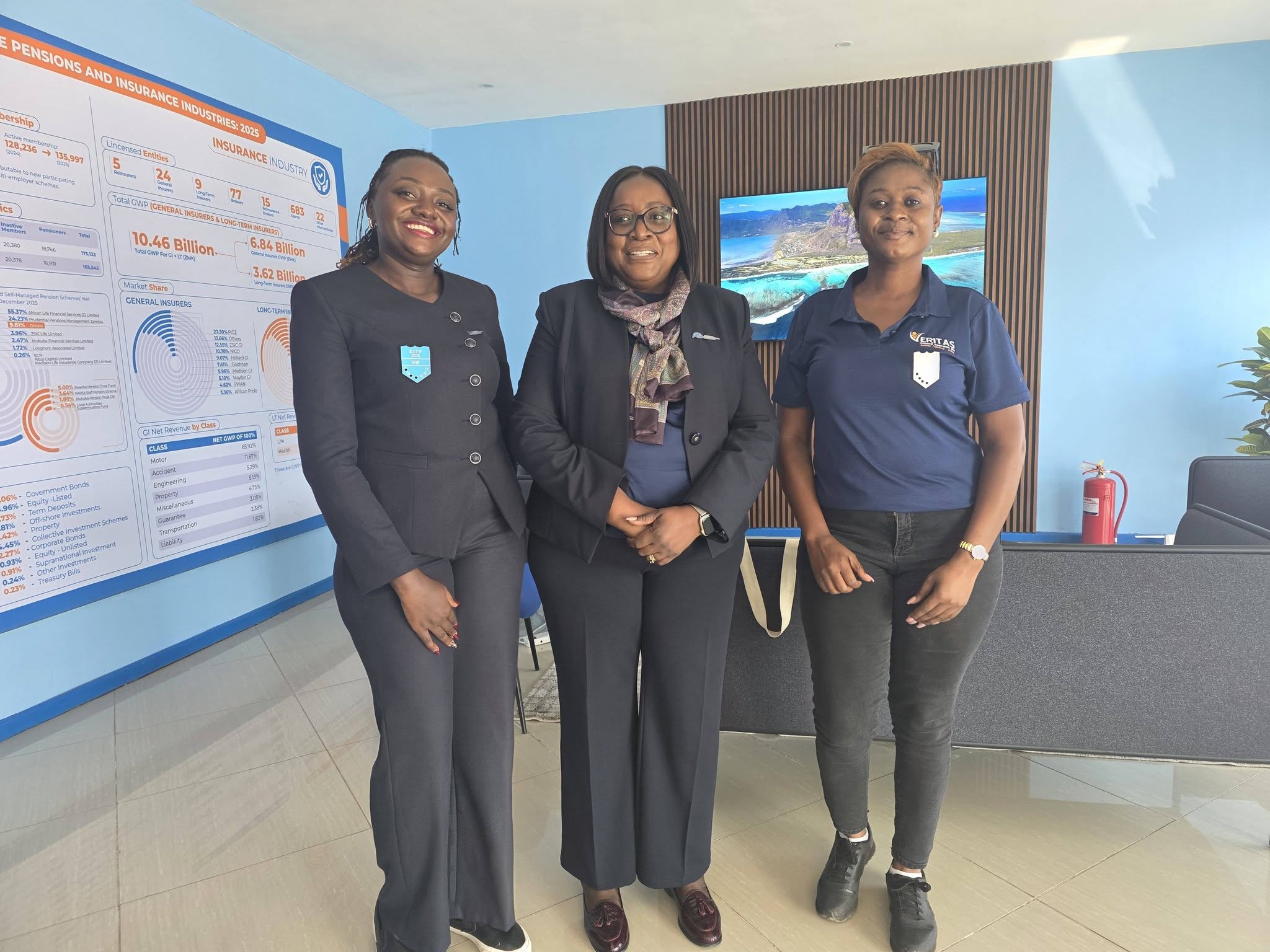 Veritas team during the courtesy call at the Pensions and Insurance Authority